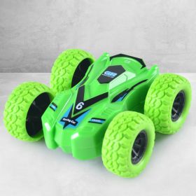 Toy Car Flip Children Inertia Double Sided Dump Truck Kids Toys For Boys (Color: Green)
