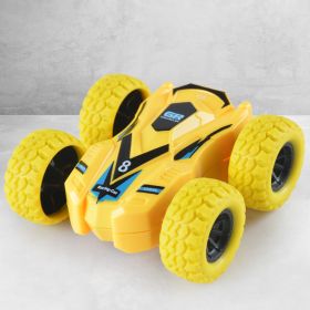 Toy Car Flip Children Inertia Double Sided Dump Truck Kids Toys For Boys (Color: Yellow)