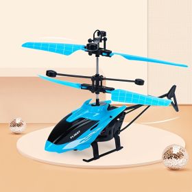 1pc USB Charging Light Up Flying Ball Crystal Sensor Flyer Suspension Gesture Remote Control Airplane Toy For Kids Ages 7+ (Color: Red Helicopter)