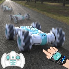 Gesture Mini RC Stunt Car Toys; For 6-12 Yr Boys ; Best Birthday Gifts For Kids Age 7 8 9 10 11 Year Old; 2.4Ghz Hand Controlled Remote Control Cars; (Color: Blue)