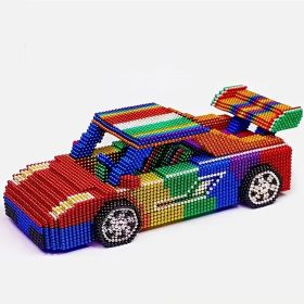 1000pcs 5mm Multicolor Magnet Ball Educational Buck Ball Magnetic Beads Rubik's Cube Assembly Set (Color: Silver 1000pcs)