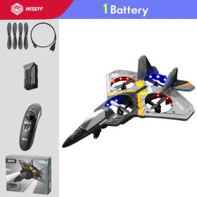 V17 RC Remote Control Airplane Drone 2.4G Gravity Sensing Remote Control Plane Glider Airplane EPP Foam Boy Toys Kids For Gift (Ships From: China, Color: Gray 1 Battery)