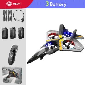 V17 RC Remote Control Airplane Drone 2.4G Gravity Sensing Remote Control Plane Glider Airplane EPP Foam Boy Toys Kids For Gift (Ships From: China, Color: Gray 3 Battery)