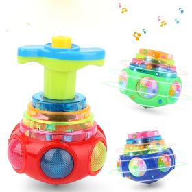 Music Gyro Kids Toy; Luminous Rotating Gyro Toy; With Colorful Light For Children (Color: Red)