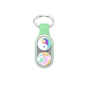 Best-seller Finger Decompression Toy Pop Puck Fidget Toys Hand Spinner Magnet Toys Colorful Decompression Toys For Adults Kids Gifts Key Chain (Color: Light Green)