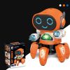 Six Claws Dancing Robot Toy For Kids; Walking Robot With Flashing Colorful Lights Music For Kids; And Has Moving Hands; Electronic Toy For Girls Great