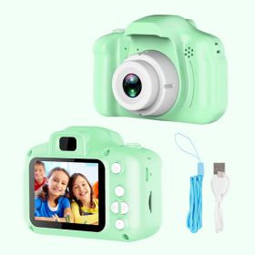 Mini Cartoon Kids Photo Camera 2 Inch HD Screen Children Digital Camera Video Recorder Camcorder Toys For Child Birthday Gift (Ships From: China, Color: Green NO Card)