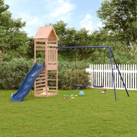 Outdoor Playset Solid Wood Douglas (Color: Brown)