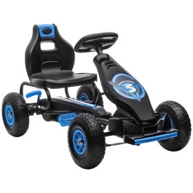 Aosom Kids Pedal Go Kart Ride-on Toy with Ergonomic Comfort, Pedal Car with Tough, Wear-Resistant Tread (Color: as Pic)