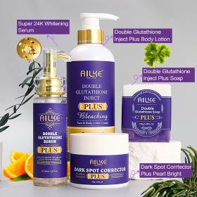 AILKE Premium Lightening SkinCare Kit, Dark Spots Corrector Cream for Uneven Skin Tone, Bleaching Serum, Smooth, Soft Skin (Color: 4 In 1 Set)