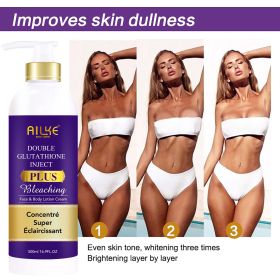 AILKE Glutathione Bleaching Cream, Advanced Lightening Lotion, Glowing Cream For Inner Thighs, Bikini Area Underarms, Natural (Color: Body Lotion)