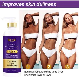 AILKE Glutathione Brightening Range, Lightening , Moisturizing, Hydration, Clean Stains, Even Skin tone, Improve Dull Skin (Color: Body Lotion)