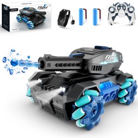 4DRC Y1 RC Crawler Scale Water Bullet Shooting Remote Control Cars,Kids 4WD Battle Stunt Car,All Terrain RC Truck with 360°Rotating (colour: blue)