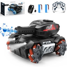 4DRC Y1 RC Crawler Scale Water Bullet Shooting Remote Control Cars,Kids 4WD Battle Stunt Car,All Terrain RC Truck with 360°Rotating (colour: red)