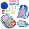 5 in 1 Bean Bag Toss Game Toy Corn Hole Game Beanbag Toss Game Dart Board Game Loop Toss Game Outdoor Activities Party Backyard Games Set for Boys Gir