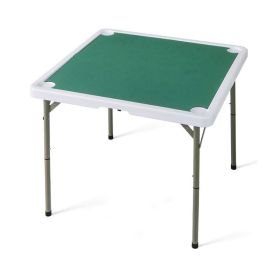 Folding Mahjong Table with Cup Holders for Game Room (Type: Game Table, Color: Green)