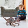 Remote Control Dinosaur Toys Jurassic Realistic RC Dinosaur Rechargeable T-Rex Walking Robot with 3D Eye Roaring Sounds Red Light Remote Control for 3