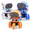 Kids Electric Robot Toy; Cute 6-Claws LED Light Musical Dancing Robot; Educational Interactive Toys; Children's Toy; Gift For Boys