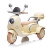 12V Two-seater Kids Ride On Electric Motorcycle,Three Wheels Kids toy with Slow Start,Multi-function player,USB,Bluetooth, light