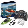 RC Boat For Kids; 2.4GHz 8 Km/h High Speed RC Boat Electric Racing Boat; Waterproof 500mAh USB Rechargeable RC Boat Toy Ship; Summer Water Toy; Gift F