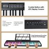 61Keys Foldable Electronic Piano Keyboard With Micro Audio Sustain Pedal Music Stand Storage Bag Portable Wireless MiDi Connection Keyboard For Beginn