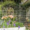 2 Pack Metal Garden Trellis 86.7" x 19.7" Rustproof Trellis for Climbing Plants Outdoor Flower Support Cream White