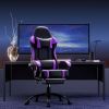 Video Game Chairs for Adults, PU Leather Gaming Chair with Footrest, 360°Swivel Adjustable Lumbar Pillow Gamer Chair