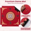Folding Mahjong Table with Cup Holders for Game Room