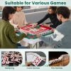 Folding Mahjong Table with Cup Holders for Game Room