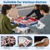 Folding Mahjong Table with Cup Holders for Game Room