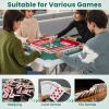 Folding Mahjong Table with Cup Holders for Game Room