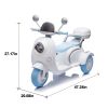12V Two-seater Kids Ride On Electric Motorcycle,Three Wheels Kids toy with Slow Start,Multi-function player,USB,Bluetooth, light