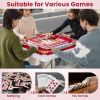 Folding Mahjong Table with Cup Holders for Game Room