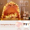 Large Playhouse Tent Kids Play Tent Bed Tent with String Lights