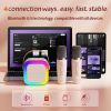 Bluetooth Karaoke Machine for Kids Adults, Portable Mini Karaoke Speaker with 2 Wireless Mic, LED Light Music Toys for Christmas Gift