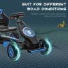 Aosom Kids Pedal Go Kart Ride-on Toy with Ergonomic Comfort, Pedal Car with Tough, Wear-Resistant Tread