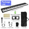 Folding Piano Keyboard 88 Keys Rechargeable Full Size Semi Weighted Piano Digital Electronic Piano with LCD Screen Carry Bag Mic Sheet Music Stand Sti