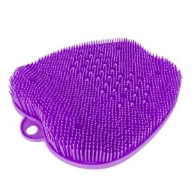 Shower Foot Scrubber Foot Massager Exfoliation Cleaner Mat Improve Foot Circulation Scrubber Foot Pain Relief Mat w/ Anti-slip Suction Cups (option: Purple)